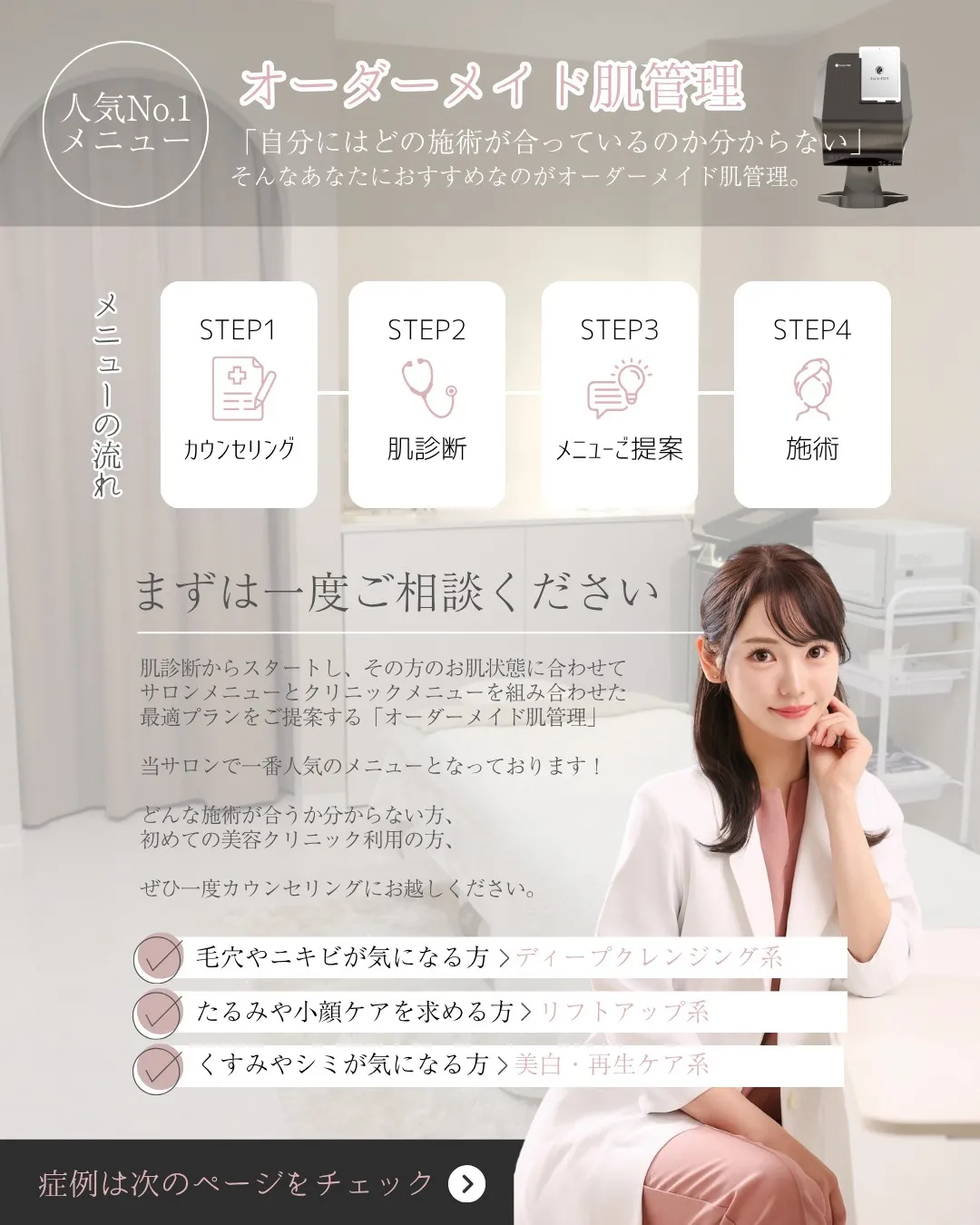 【メニュー紹介🌿人気No.1のオーダーメイド肌管理】